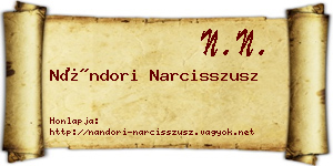 Nándori Narcisszusz névjegykártya